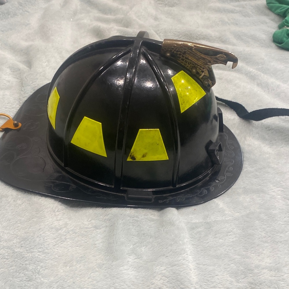 Black and Yellow Firefighter Helmet